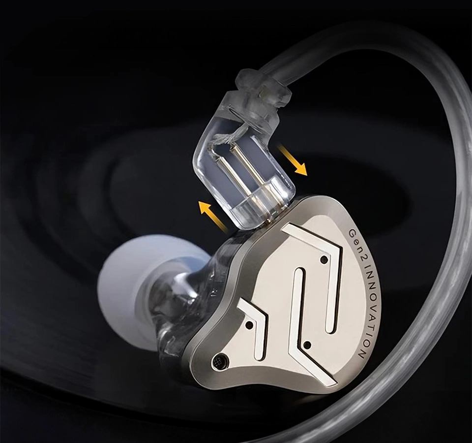 Вакуумные наушники KZ ZSN PRO 2 Hi-Fi гибридные с 2 драйверами и микрофоном